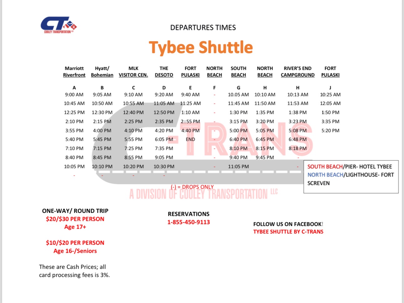 Savannah/Tybee Shuttle